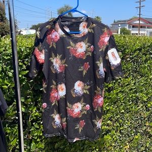 Floral Print Jersey Tee